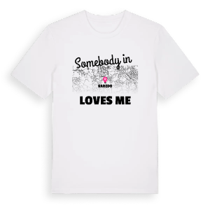 Någon i Varedo älskar mig t-shirt – ekologisk bomull t-shirt från Pinshirt
