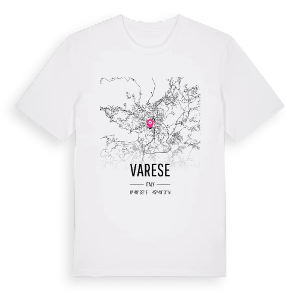 Varese karta t-shirt – ekologisk bomull t-shirt från Pinshirt
