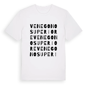 Venegono Superiore ordlek t-shirt – ekologisk bomull t-shirt från Pinshirt