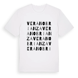 Verano Brianza ordlek t-shirt – ekologisk bomull t-shirt från Pinshirt