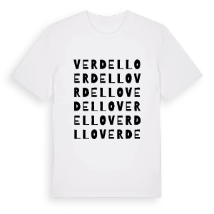 Verdello ordlek t-shirt – ekologisk bomull t-shirt från Pinshirt