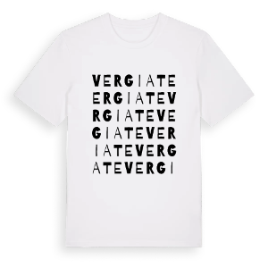 Vergiate ordlek t-shirt – ekologisk bomull t-shirt från Pinshirt