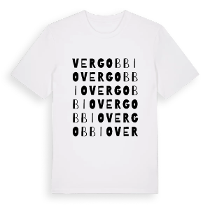 Vergobbio ordlek t-shirt – ekologisk bomull t-shirt från Pinshirt