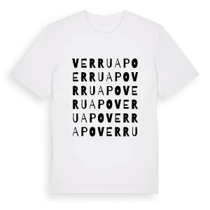 Verrua Po ordlek t-shirt – ekologisk bomull t-shirt från Pinshirt