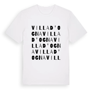 Villa d'Ogna ordlek t-shirt – ekologisk bomull t-shirt från Pinshirt