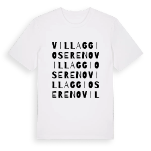 Villaggio Sereno ordlek t-shirt – ekologisk bomull t-shirt från Pinshirt