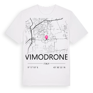 Vimodrone karta t-shirt – ekologisk bomull t-shirt från Pinshirt