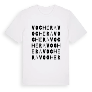 Voghera ordlek t-shirt – ekologisk bomull t-shirt från Pinshirt
