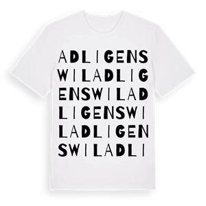 Adligenswil ordlek t-shirt – ekologisk bomull t-shirt från Pinshirt