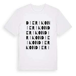 Dierikon ordlek t-shirt – ekologisk bomull t-shirt från Pinshirt