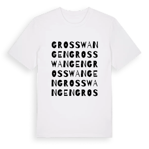 Grosswangen ordlek t-shirt – ekologisk bomull t-shirt från Pinshirt