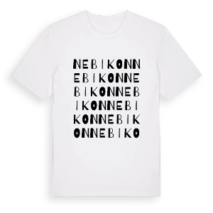 Nebikon ordlek t-shirt – ekologisk bomull t-shirt från Pinshirt