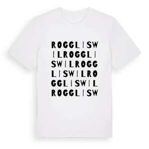 Roggliswil ordlek t-shirt – ekologisk bomull t-shirt från Pinshirt