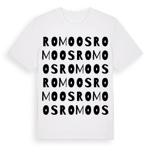 Romoos ordlek t-shirt – ekologisk bomull t-shirt från Pinshirt
