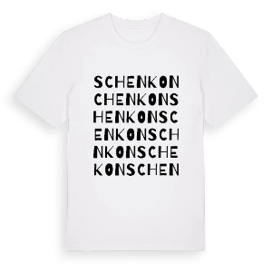 Schenkon ordlek t-shirt – ekologisk bomull t-shirt från Pinshirt