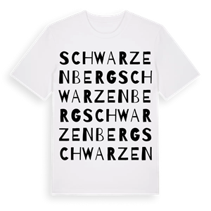 Schwarzenberg ordlek t-shirt – ekologisk bomull t-shirt från Pinshirt