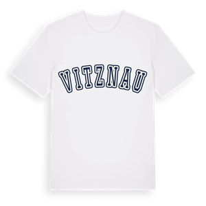 Vitznau college t-shirt – ekologisk bomull t-shirt från Pinshirt