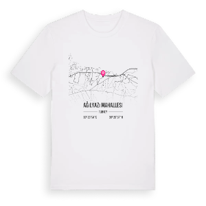 Ağılyazı Mahallesi karta t-shirt – ekologisk bomull t-shirt från Pinshirt