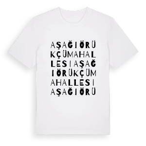 Aşağıörükçü Mahallesi ordlek t-shirt – ekologisk bomull t-shirt från Pinshirt