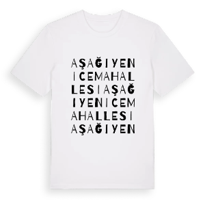 Aşağıyenice Mahallesi ordlek t-shirt – ekologisk bomull t-shirt från Pinshirt