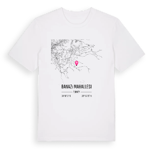 Banazı Mahallesi karta t-shirt – ekologisk bomull t-shirt från Pinshirt