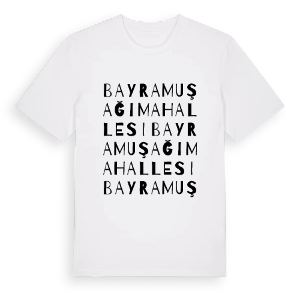 Bayramuşağı Mahallesi ordlek t-shirt – ekologisk bomull t-shirt från Pinshirt