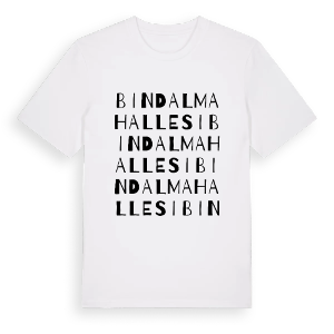 Bindal Mahallesi ordlek t-shirt – ekologisk bomull t-shirt från Pinshirt