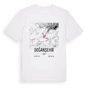 Doğanşehir karta t-shirt – ekologisk bomull t-shirt från Pinshirt