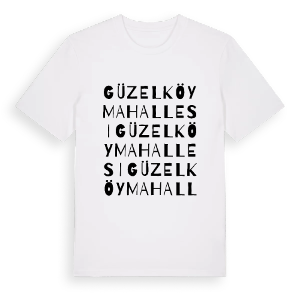 Güzelköy Mahallesi ordlek t-shirt – ekologisk bomull t-shirt från Pinshirt