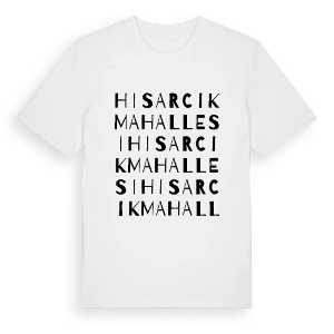 Hisarcık Mahallesi ordlek t-shirt – ekologisk bomull t-shirt från Pinshirt