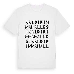 Kaldırım Mahallesi ordlek t-shirt – ekologisk bomull t-shirt från Pinshirt