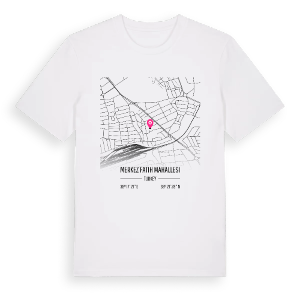 Merkez Fatih Mahallesi karta t-shirt – ekologisk bomull t-shirt från Pinshirt