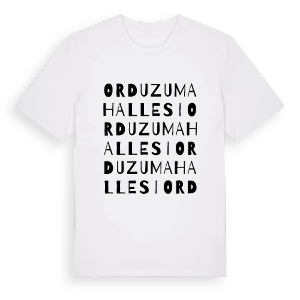 Orduzu Mahallesi ordlek t-shirt – ekologisk bomull t-shirt från Pinshirt