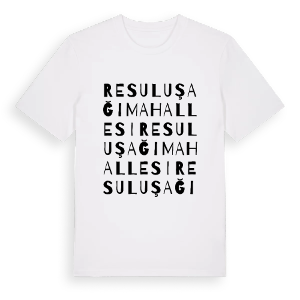 Resuluşağı Mahallesi ordlek t-shirt – ekologisk bomull t-shirt från Pinshirt