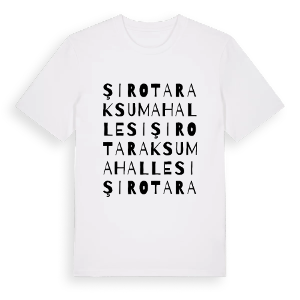 Şiro Taraksu Mahallesi ordlek t-shirt – ekologisk bomull t-shirt från Pinshirt