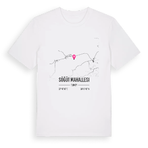Söğüt Mahallesi karta t-shirt – ekologisk bomull t-shirt från Pinshirt