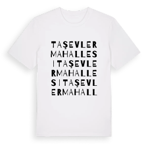 Taşevler Mahallesi ordlek t-shirt – ekologisk bomull t-shirt från Pinshirt