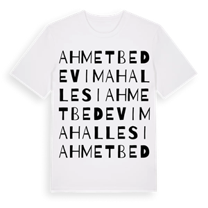 Ahmet Bedevi Mahallesi ordlek t-shirt – ekologisk bomull t-shirt från Pinshirt