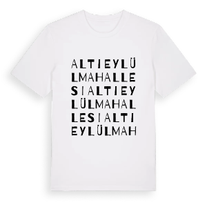 Altıeylül Mahallesi ordlek t-shirt – ekologisk bomull t-shirt från Pinshirt