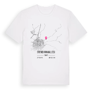 Efendi Mahallesi karta t-shirt – ekologisk bomull t-shirt från Pinshirt