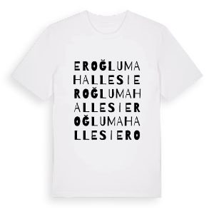 Eroğlu Mahallesi ordlek t-shirt – ekologisk bomull t-shirt från Pinshirt