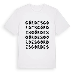 Gördes ordlek t-shirt – ekologisk bomull t-shirt från Pinshirt