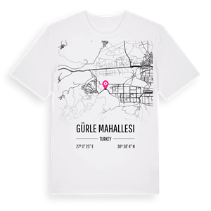 Gürle Mahallesi karta t-shirt – ekologisk bomull t-shirt från Pinshirt
