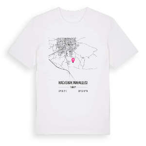 Hacıishak Mahallesi karta t-shirt – ekologisk bomull t-shirt från Pinshirt