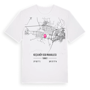 Keçiliköy OSB Mahallesi karta t-shirt – ekologisk bomull t-shirt från Pinshirt