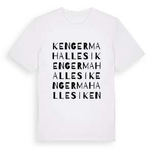Kenger Mahallesi ordlek t-shirt – ekologisk bomull t-shirt från Pinshirt