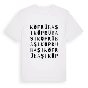 Köprübaşı ordlek t-shirt – ekologisk bomull t-shirt från Pinshirt