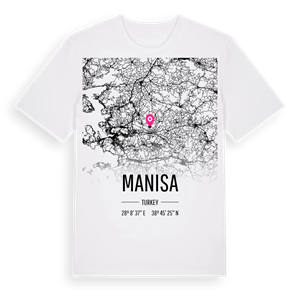 Manisa karta t-shirt – ekologisk bomull t-shirt från Pinshirt