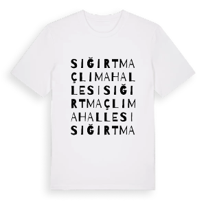 Sığırtmaçlı Mahallesi ordlek t-shirt – ekologisk bomull t-shirt från Pinshirt