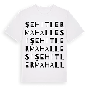 Şehitler Mahallesi ordlek t-shirt – ekologisk bomull t-shirt från Pinshirt